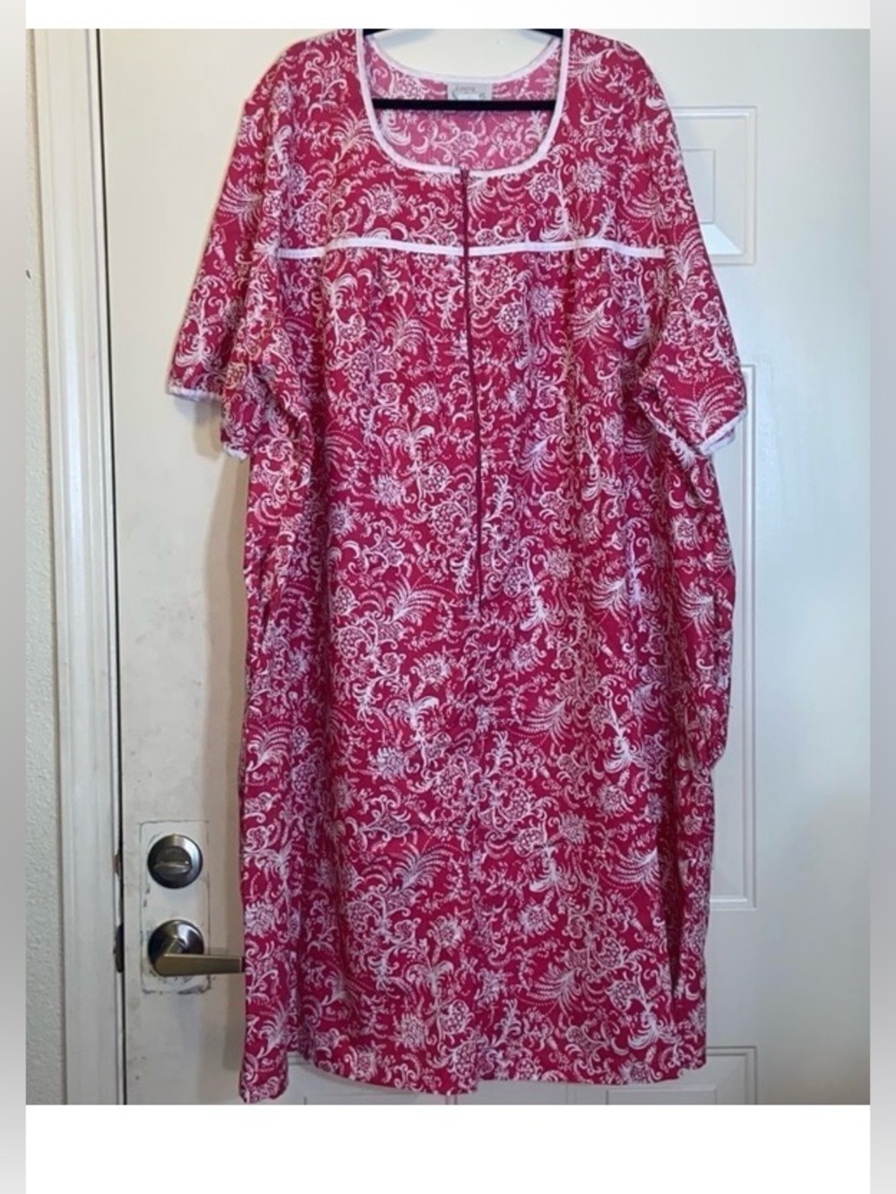 Lasting Comfort House Dress Muumuu Vintage Pink Floral Nightshirt Plus Size 4X